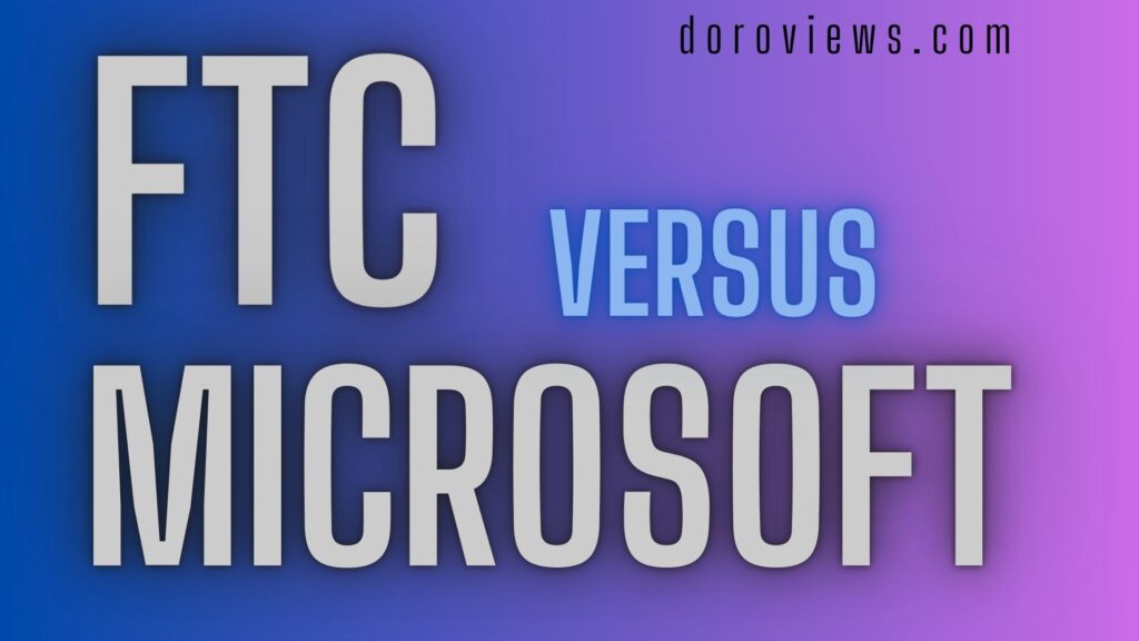 FTC vs Microsoft court trial illustration